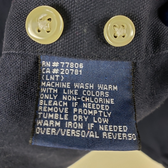 Vintage Tommy Hilfiger Navy Blue Shirt 100% Cotton - Picture 5 of 11